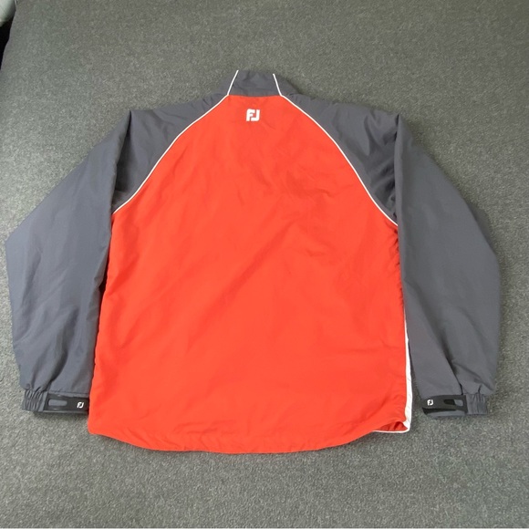FootJoy Quarter Zip Orange Grey Jacket Windbreaker Men’s Size Small - Picture 13 of 13